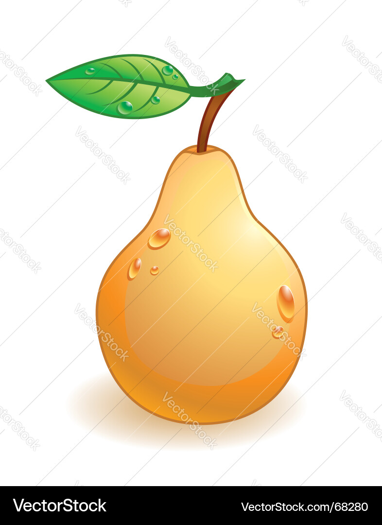 Glossy pear Vector Image