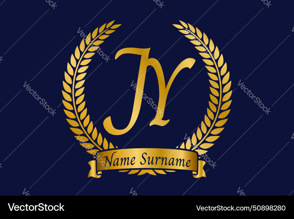Initial letter j and y jy monogram logo design – Royalty-Free