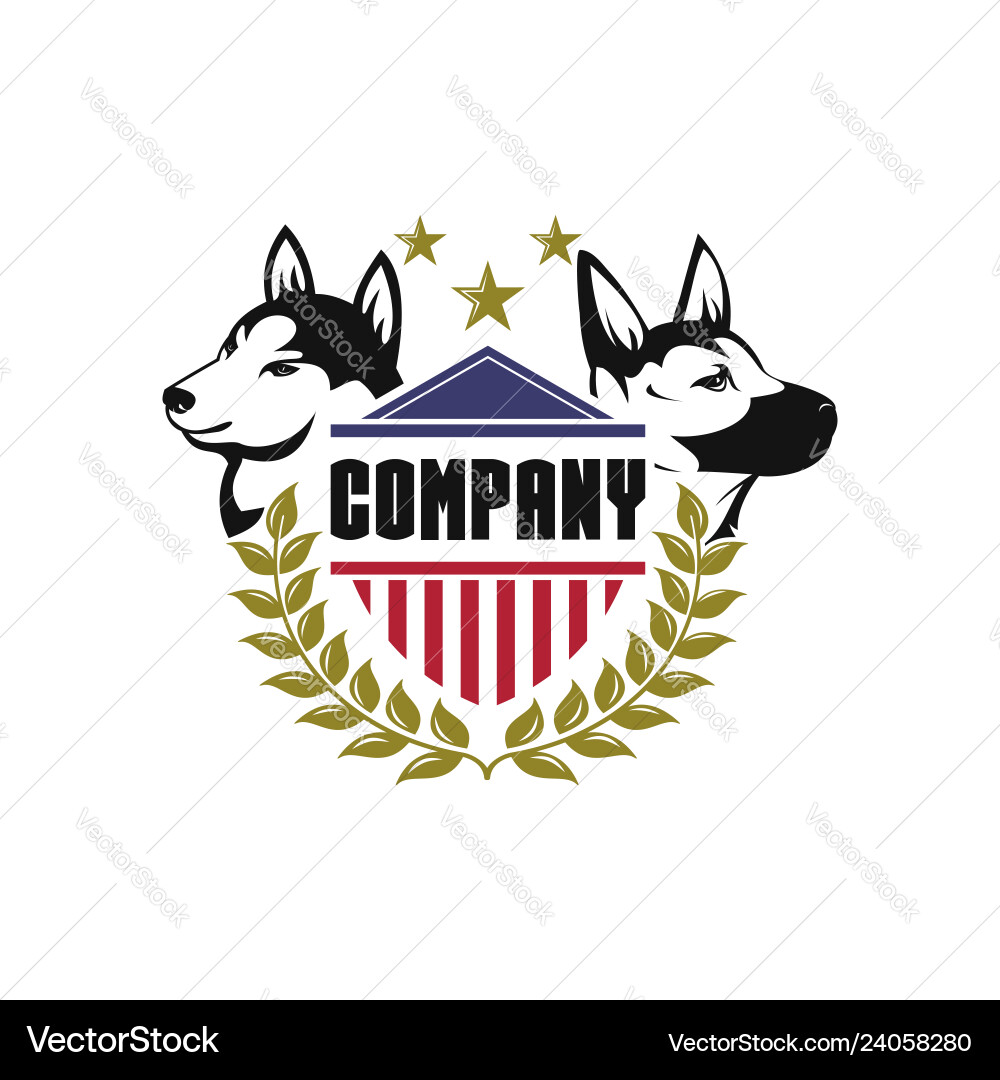 Security dog logo Royalty Free Vector Image - VectorStock