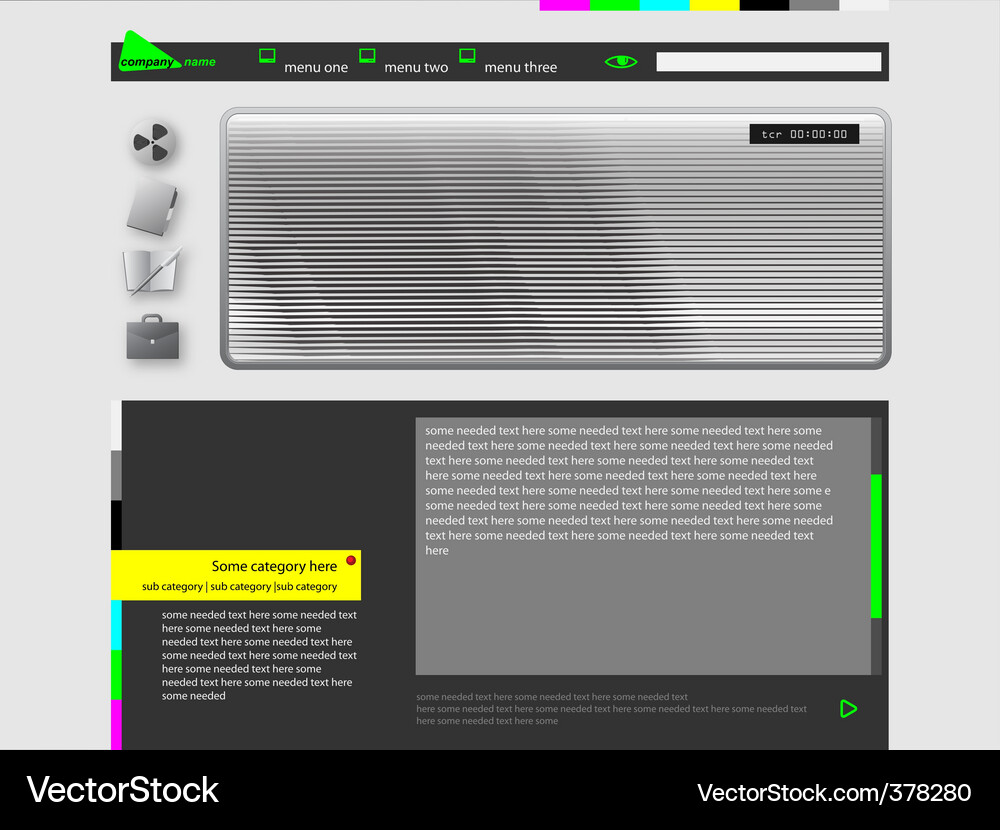 Web personal video weblog Vector Image