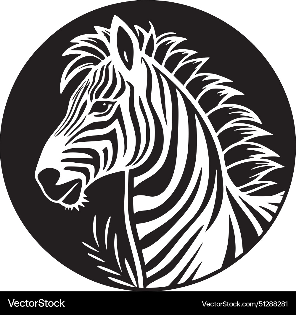 Animal - black and white Royalty Free Vector Image