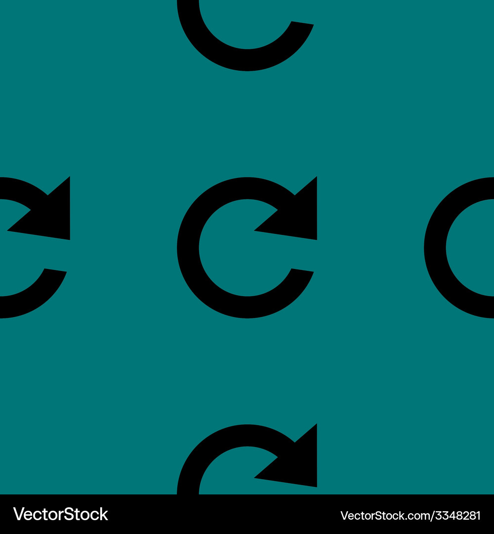 Arrow update web icon flat design seamless pattern Vector Image