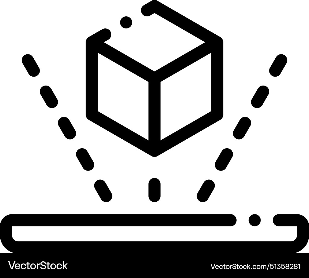 Augmented reality icon thin linear style design Vector Image