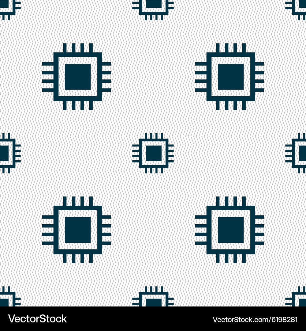 Central processing unit icon technology scheme Vector Image