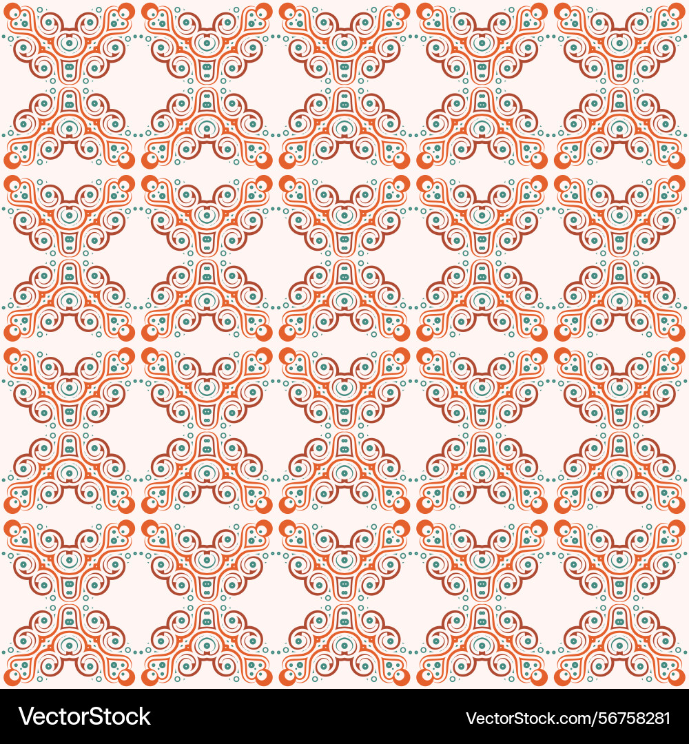 Decorative pattern design with colorful circle Vector Image