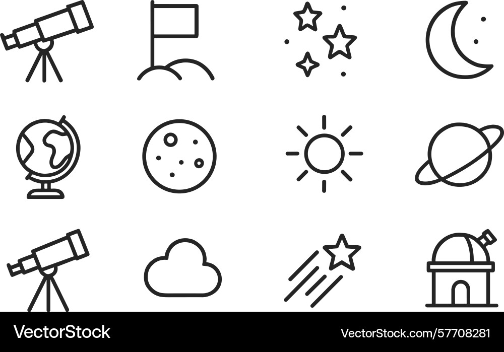 Exploring the universe with telescopes planets Exploring the universe with telescopes planets vector image