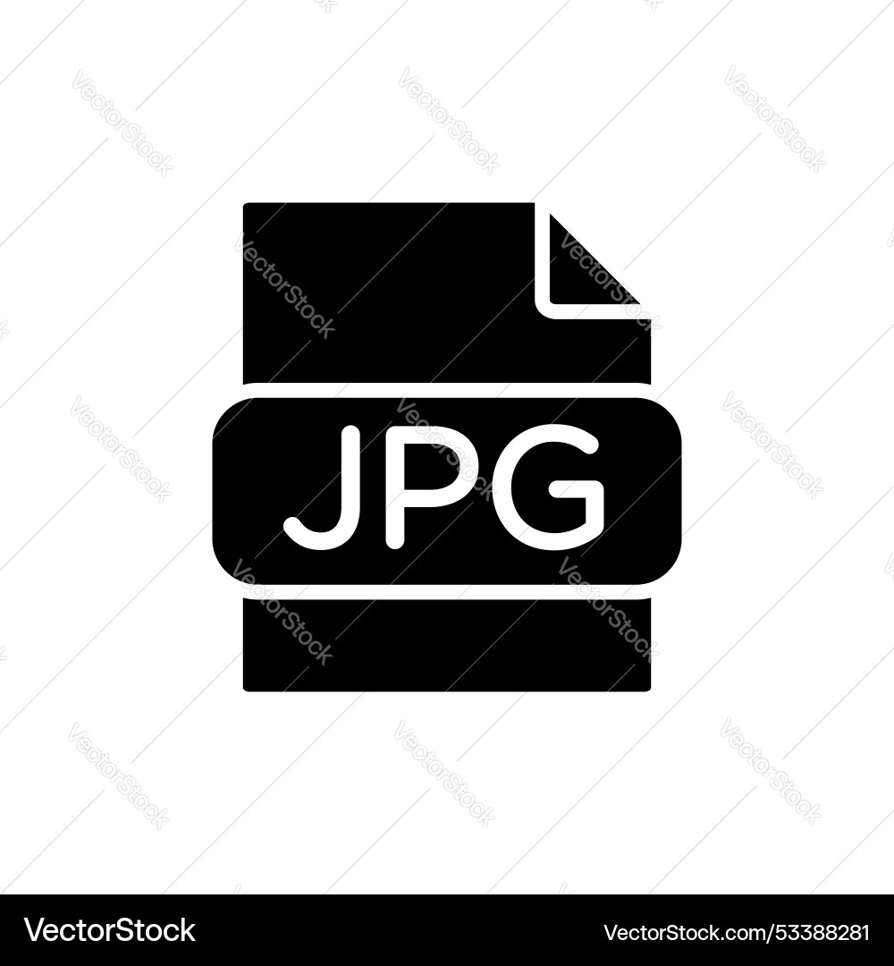 Jpg icon set jpeg file type symbol image picture Vector Image
