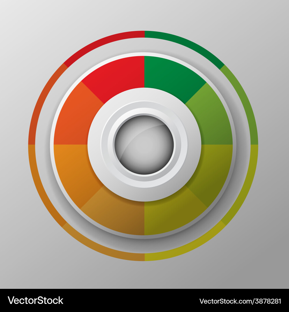 Modern circle button design vector image