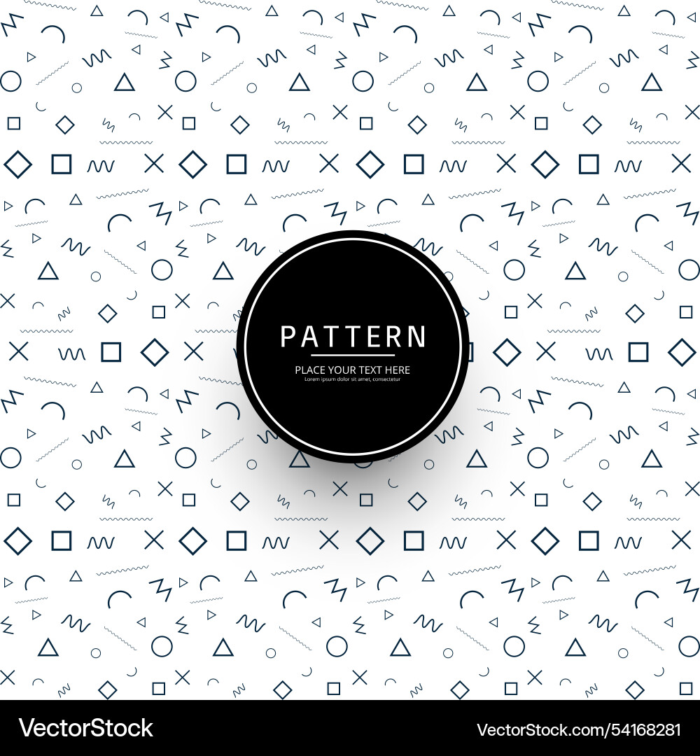 Modern memphis pattern background Vector Image