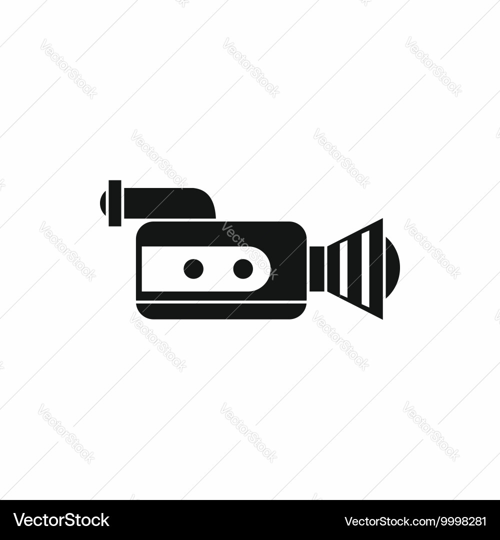 Retro camera icon simple style Vector Image