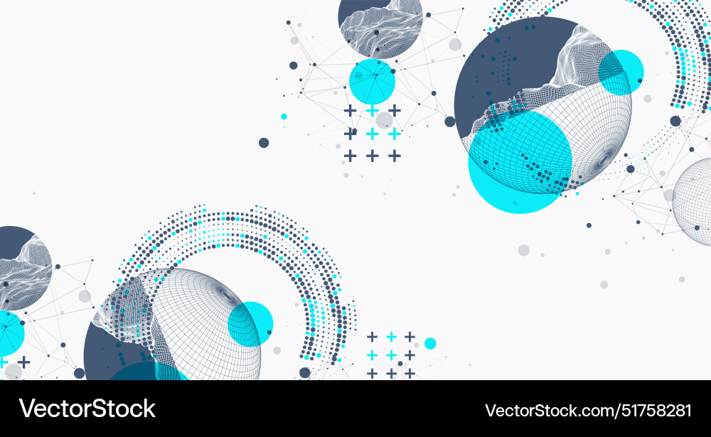 Sphere theme with connected lines in technology Sphere theme with connected lines in technology vector image