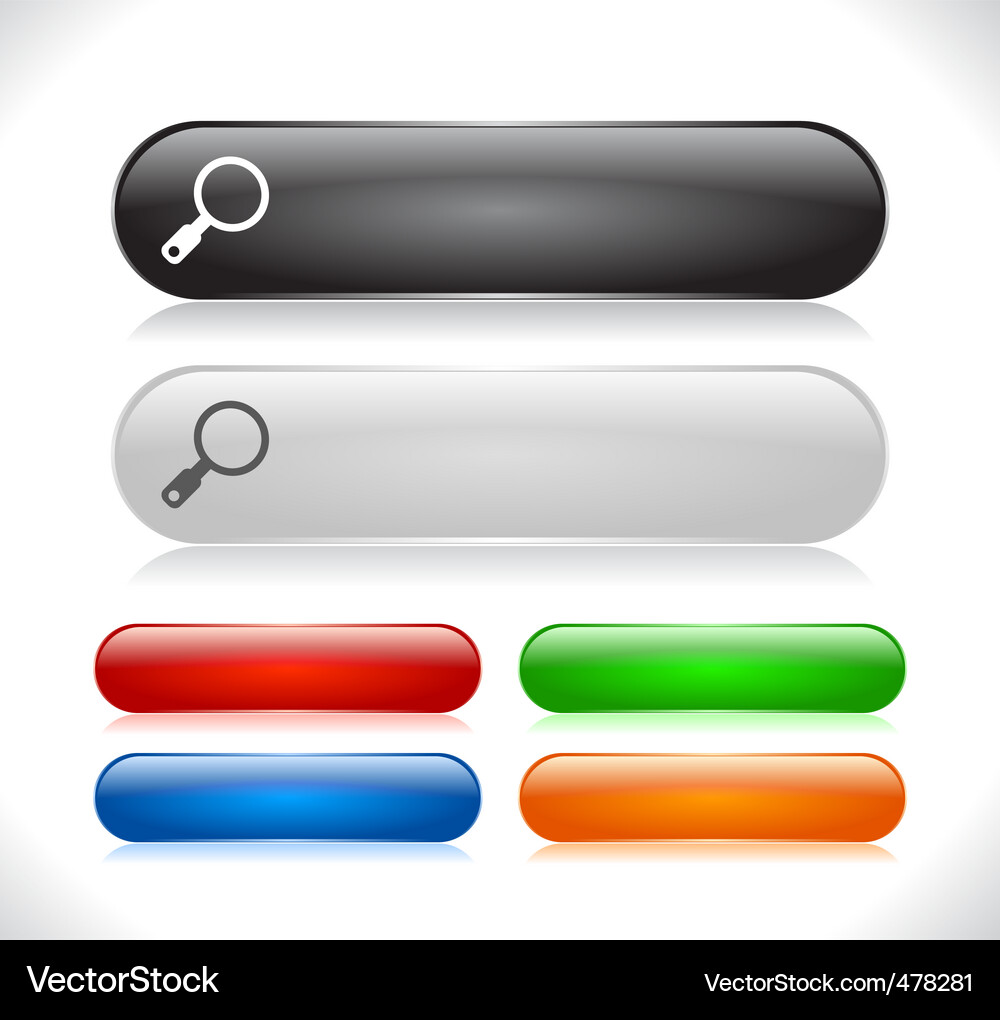 Website Buttons - Search & Navigation Vector Image