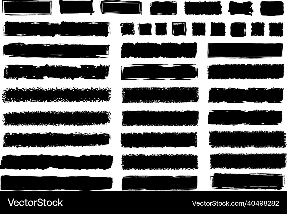 Collection of texturing square blots Collection of texturing square blots vector image