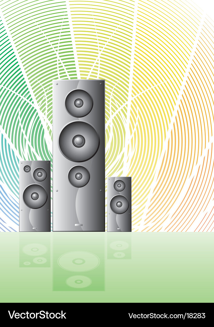 Abstract Speaker with Colorful Circles Vector Image