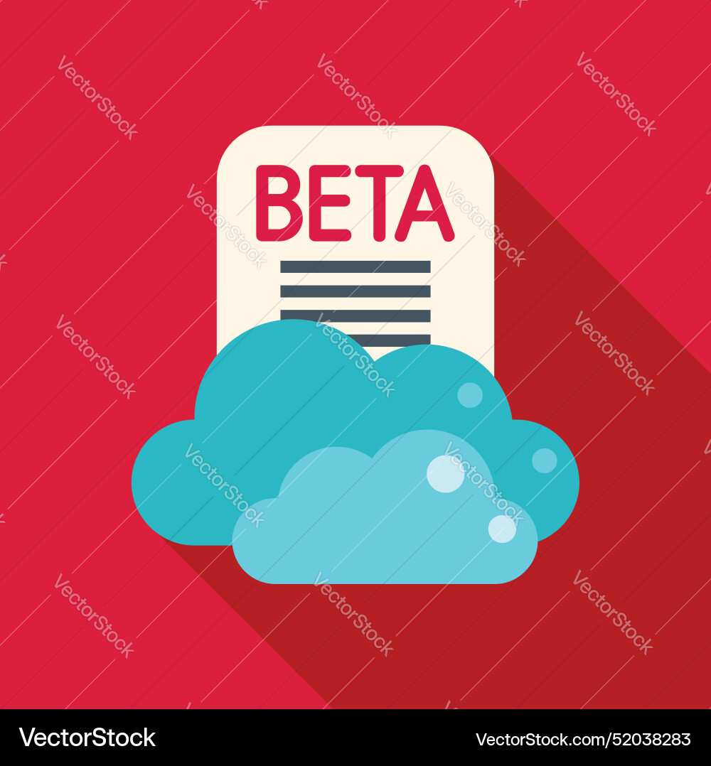 Beta software development using cloud computing Beta software development using cloud computing vector image