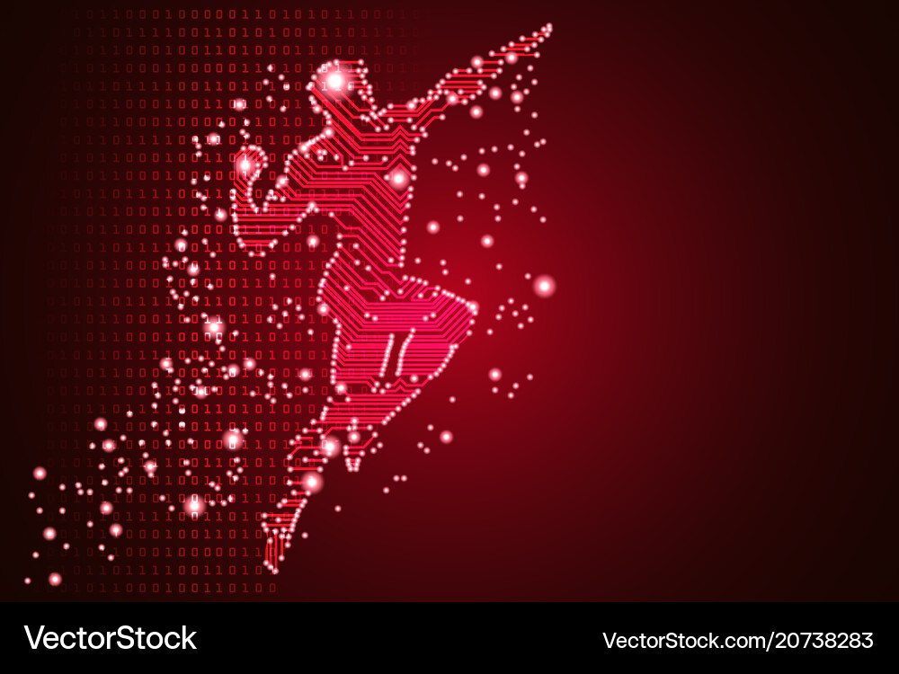 Big data and artificial intelligence concept vector image
