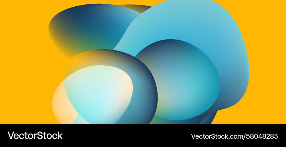 Fluid Overlap: Soft Shapes Vector Image