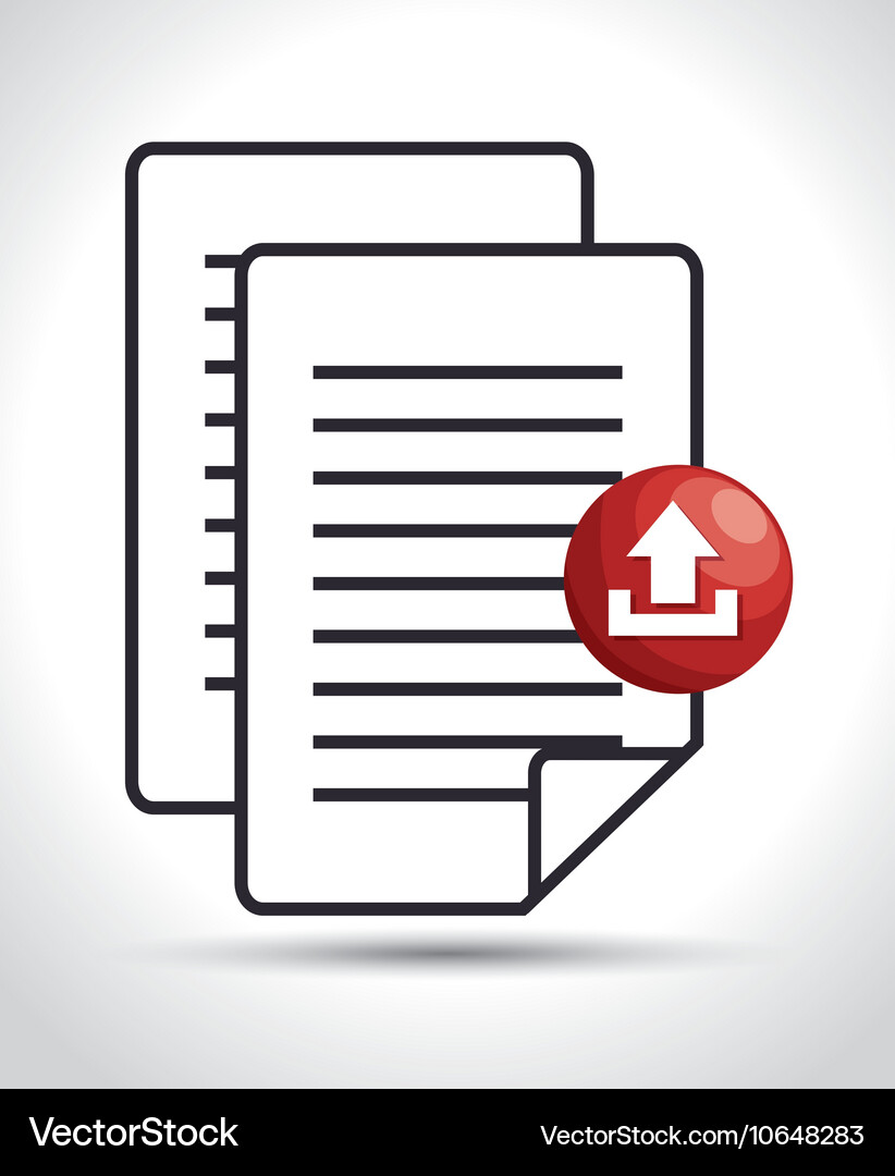 Icon upload process design isolated Vector Image