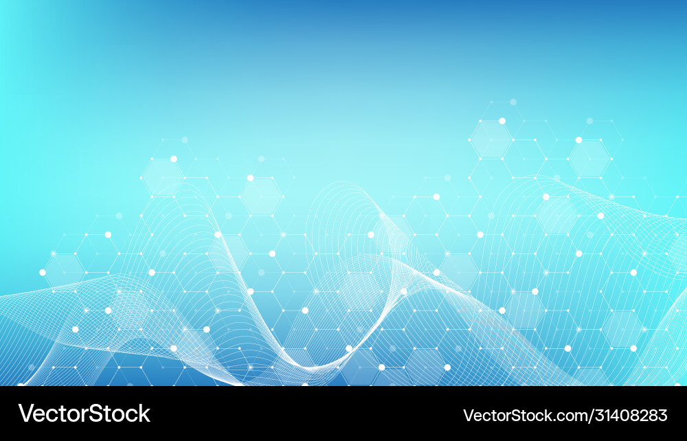 Molecular Structure Background - Science Vector Image