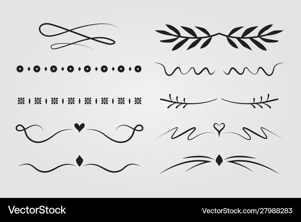 Ornate Frame & Ornament Set Vector Image
