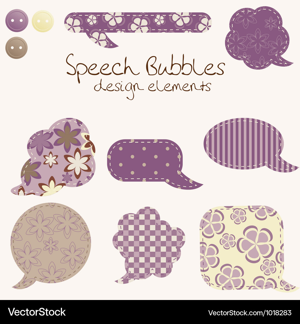 Set of different speech bubbles design elements Vector Image