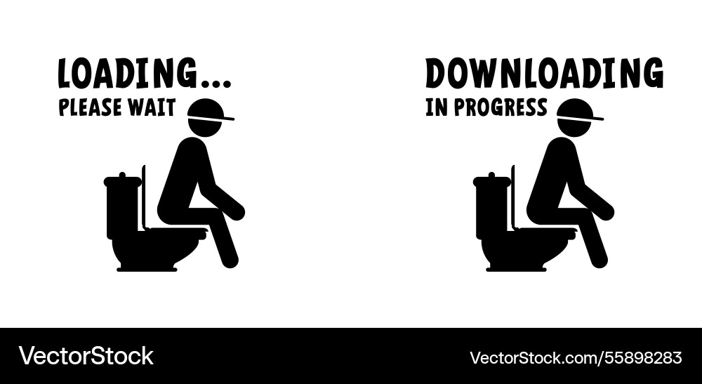 Wc Download im Fortschritt oder Laden bitte warten Wc Download im Fortschritt oder Laden bitte warten vektorbild