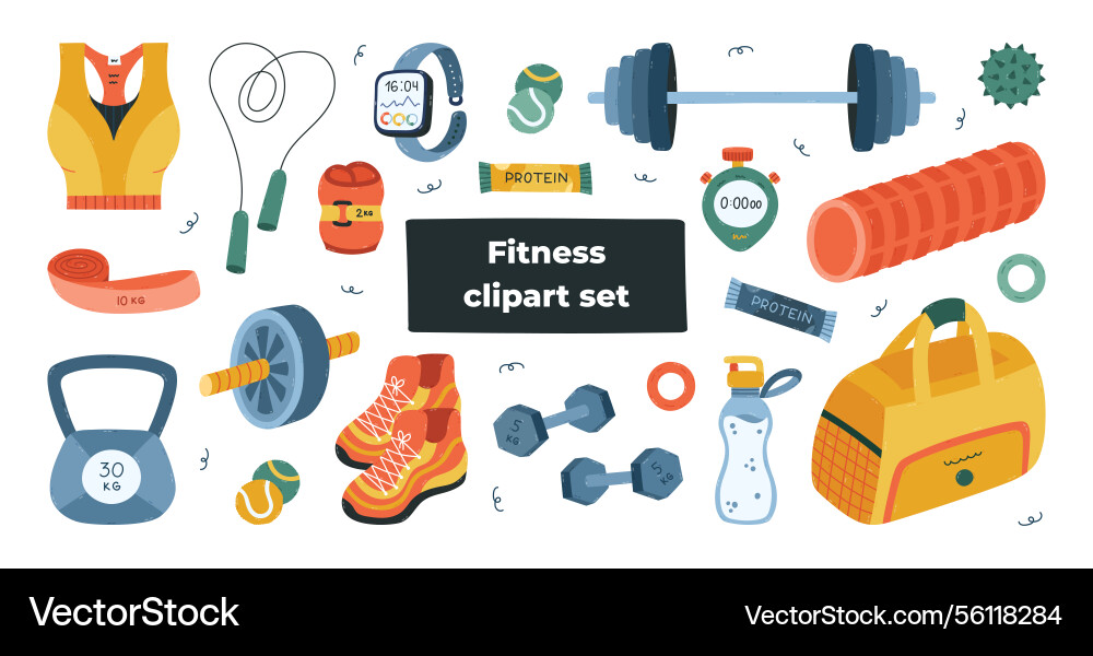 Gym Equipment Cartoon: Fun & Creative Fitness Gear Illustrations