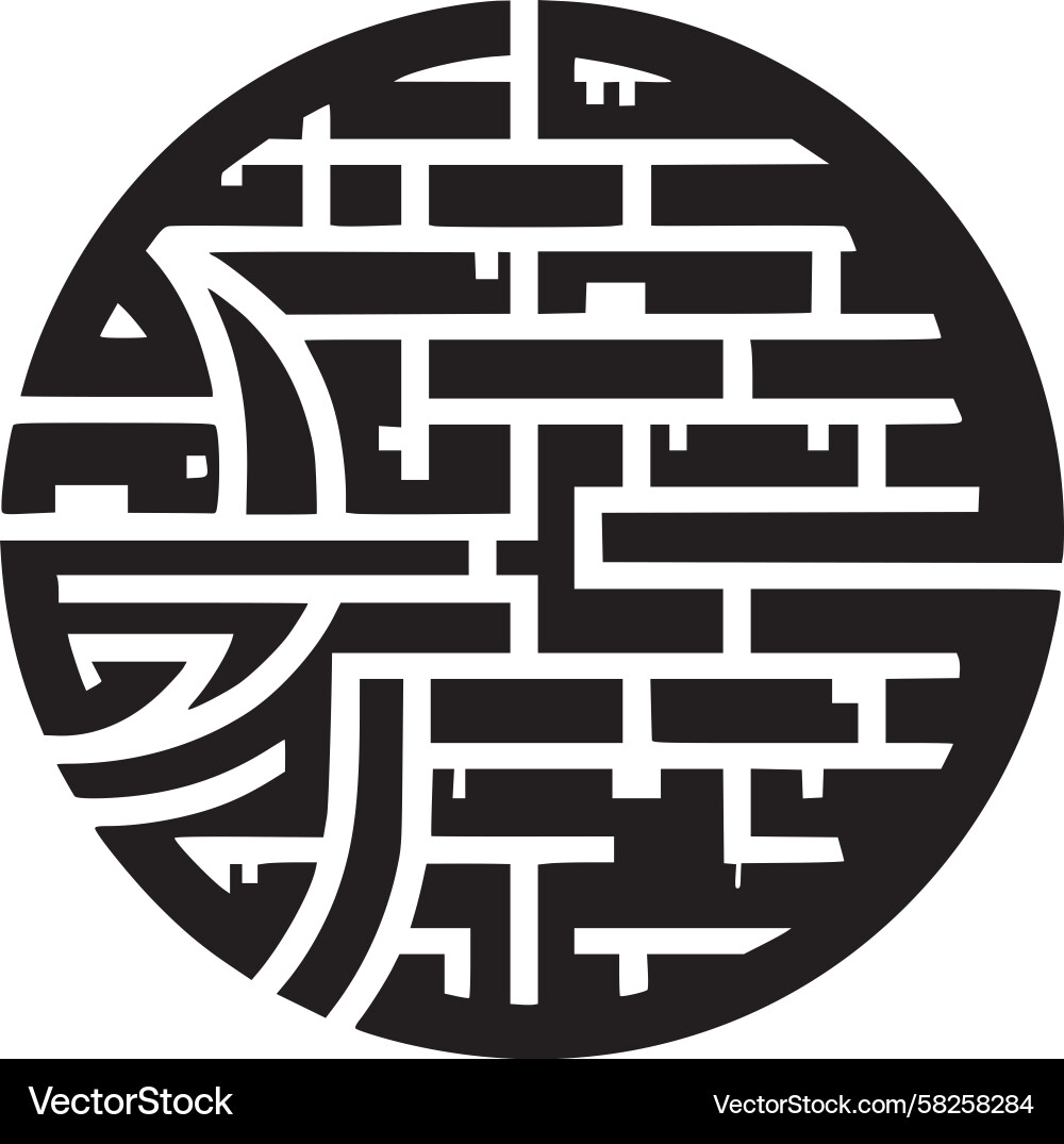 Complex Circular Maze Pattern Vector Image
