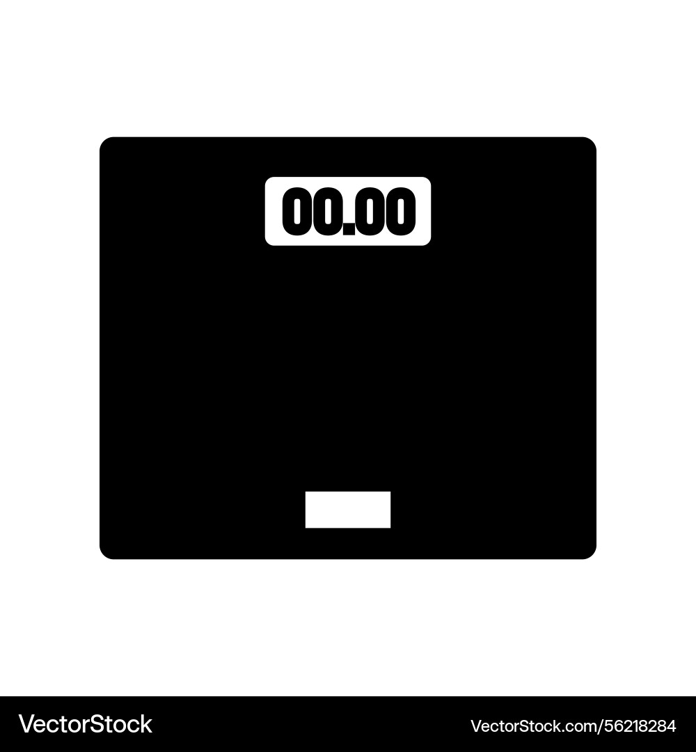 Digital scale displaying zero weight Vector Image