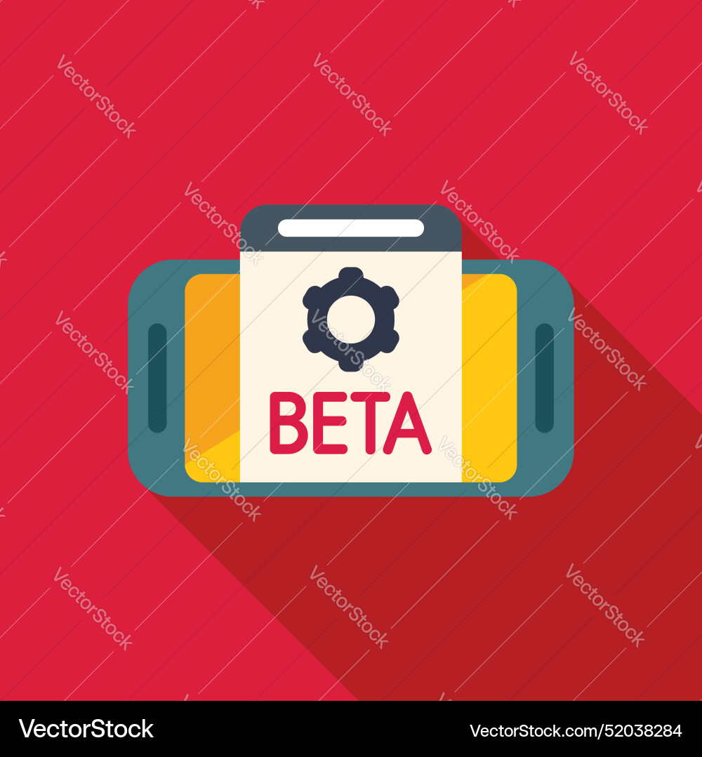 Smartphone displaying beta software under Smartphone displaying beta software under vector image