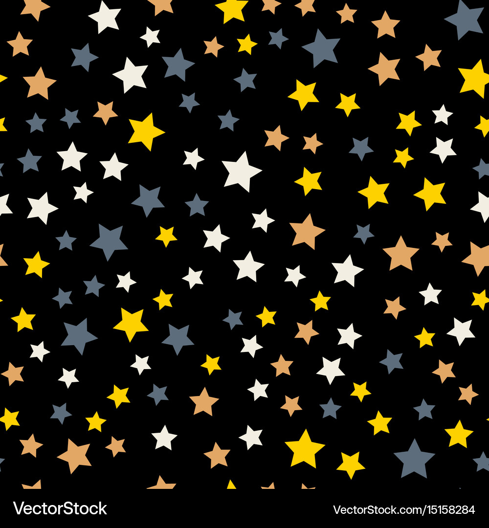 Starry Night Seamless Pattern Royalty Free Vector Image