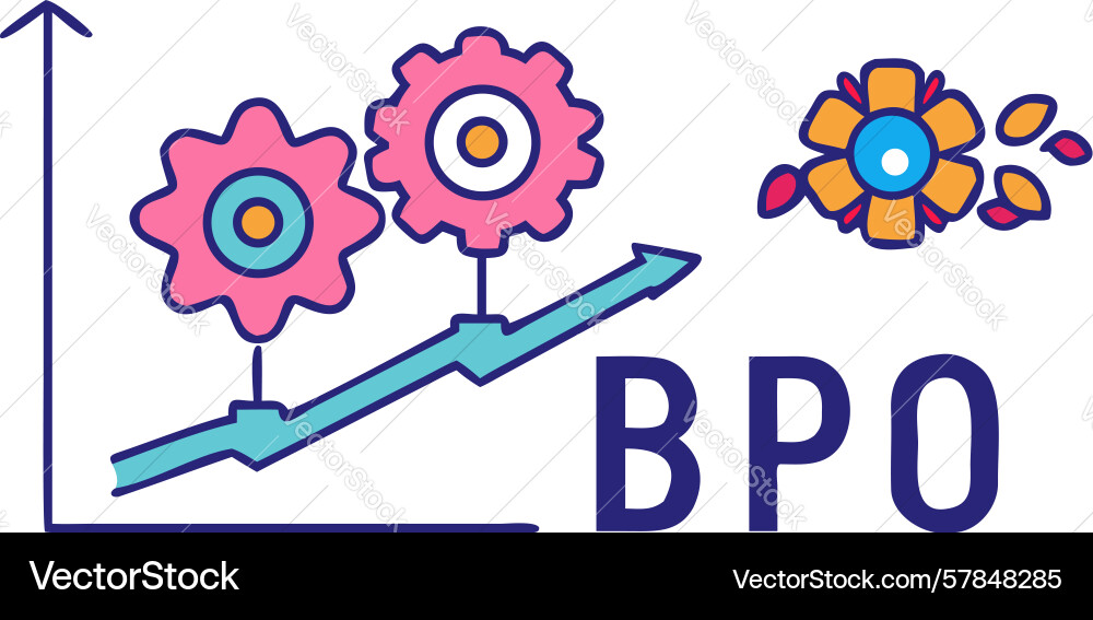 Bpo optimization gears charts and efficient vector image