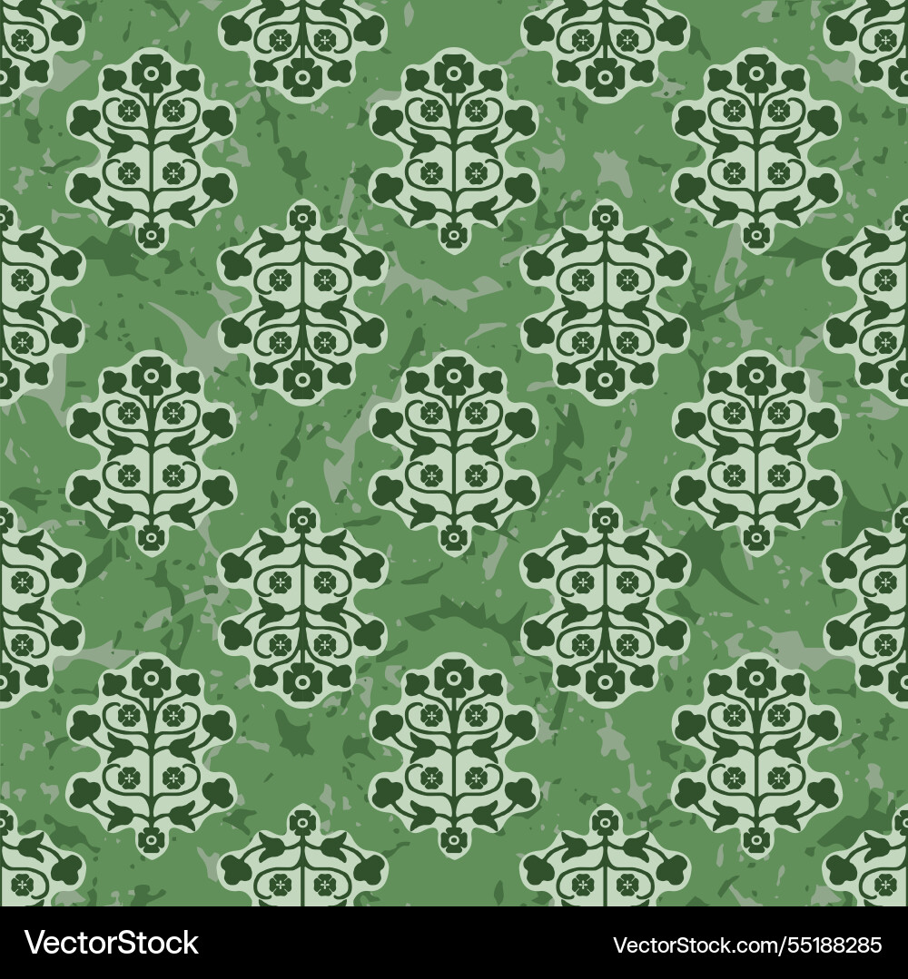 Floral abstract pattern with textured background vector image