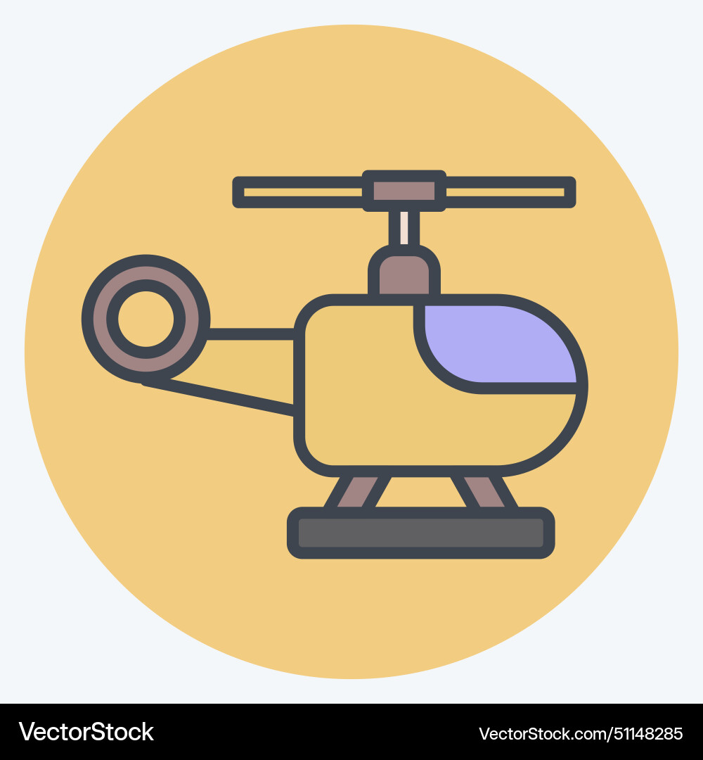 Icon helicopter related to navigation symbol Vector Image