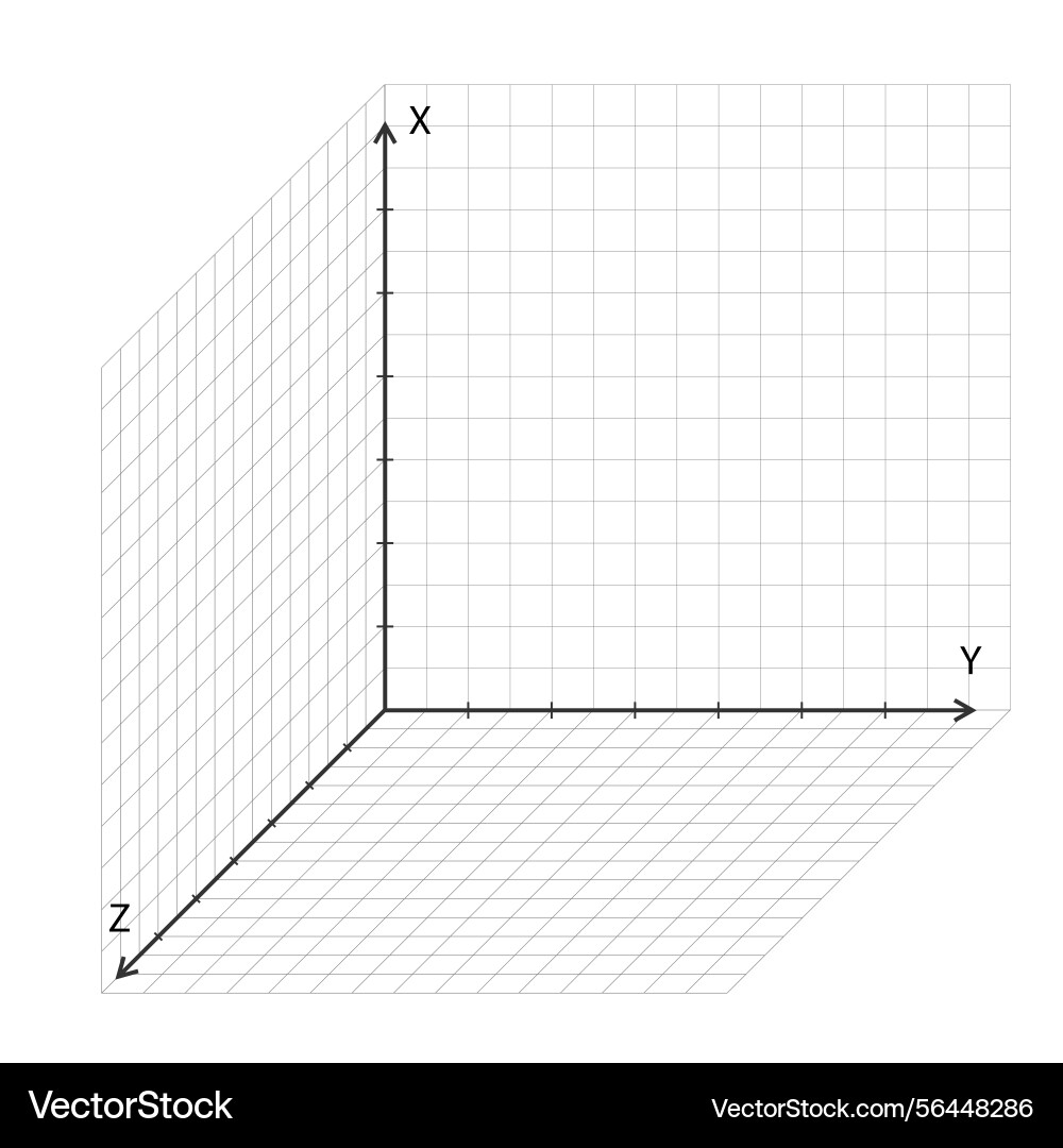 3d grid with perspective view vector image
