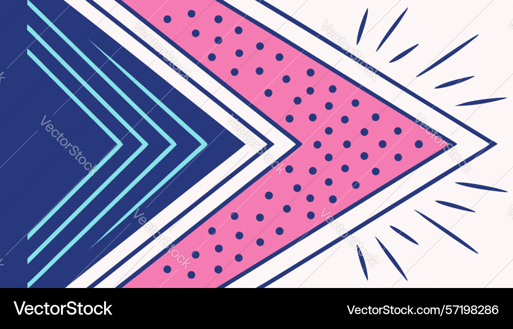 Abstract arrow design with dotted pattern vector image