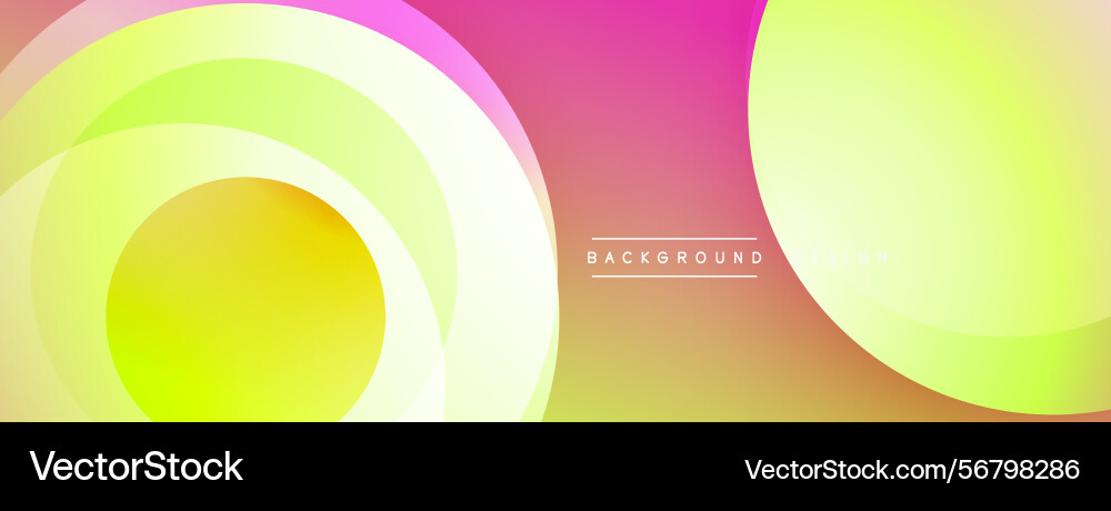Abstract circles overlap creating vibrant yellow Abstract circles overlap creating vibrant yellow vector image