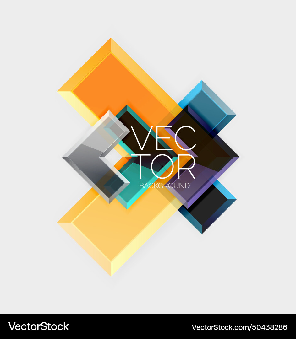 Arrow square geometric abstract background Vector Image