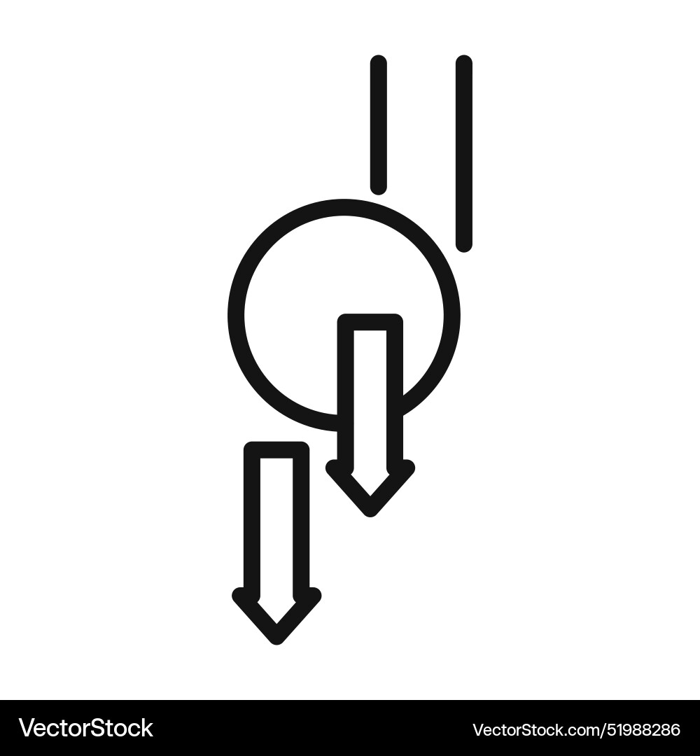 Gravity icon mark in filled style Gravity icon mark in filled style Vector Image