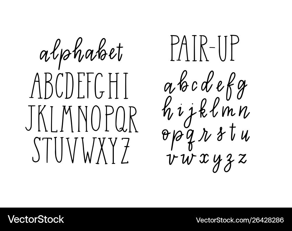 Trendy alphabet lettering block capital letters Trendy alphabet lettering block capital letters vector image