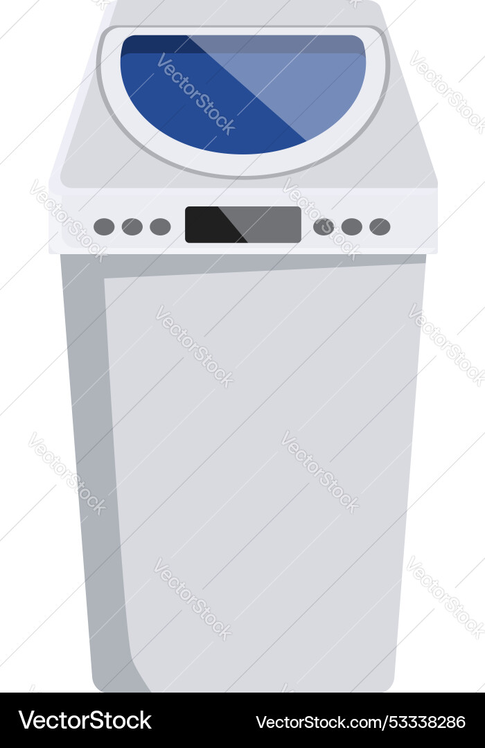 Washing machine with open lid showing empty drum Washing machine with open lid showing empty drum vector image