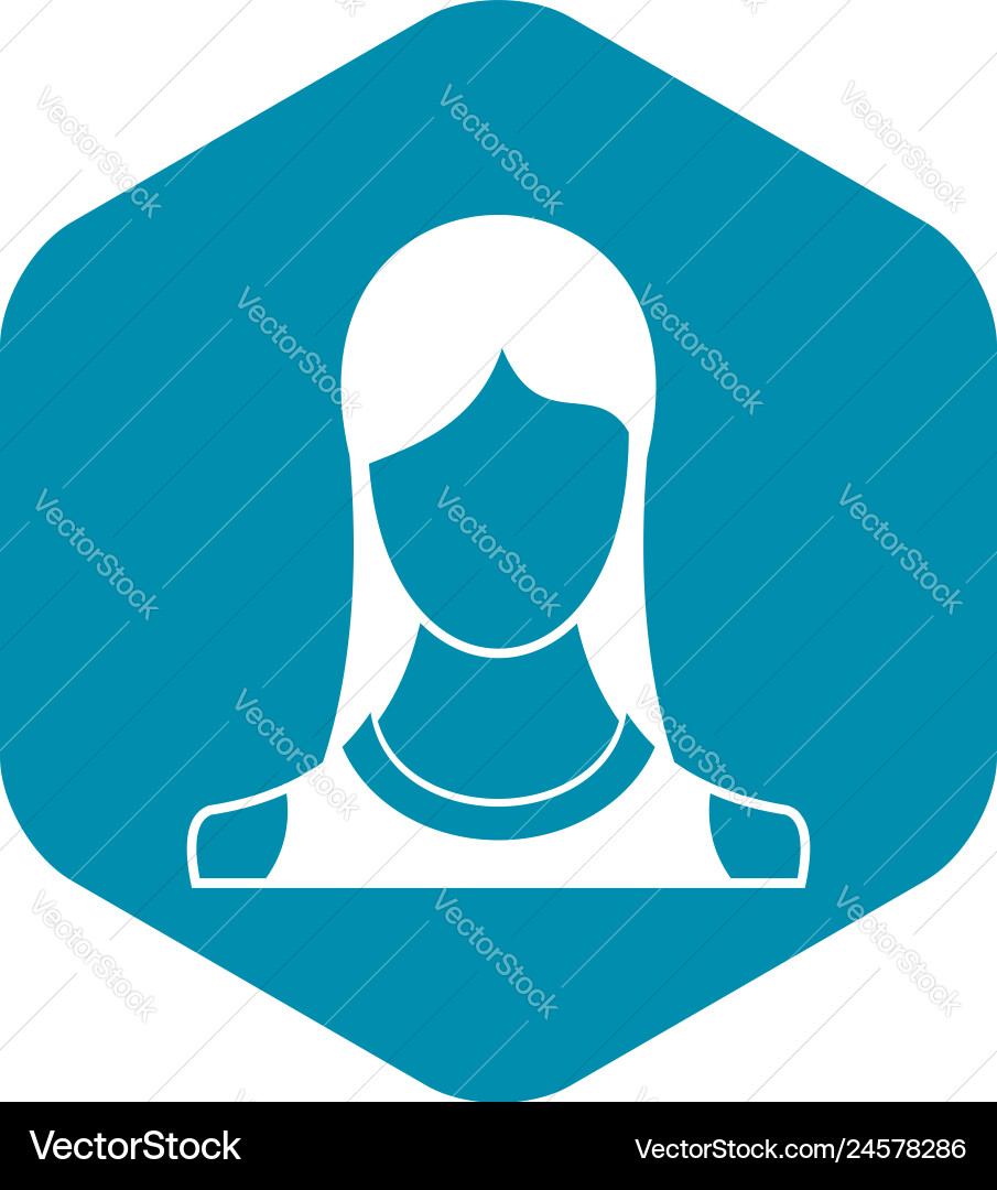 Woman icon simple style Woman icon simple style vector image