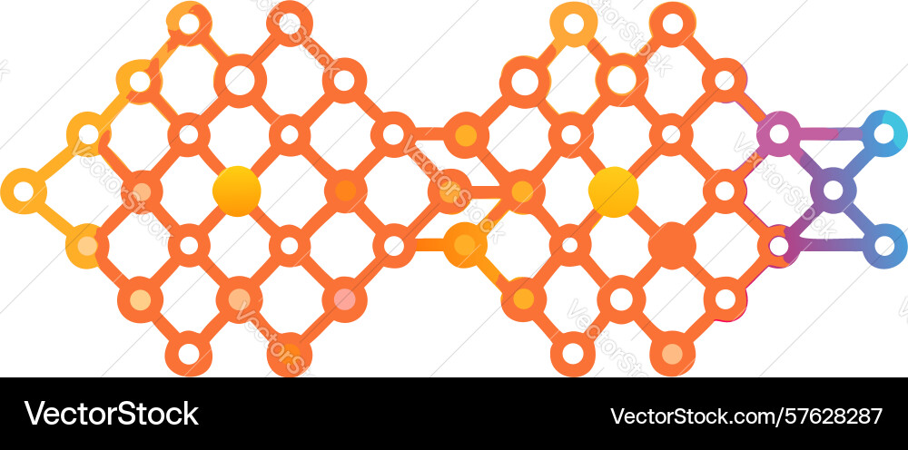 Abstract honeycomb geometric connection pattern vector image