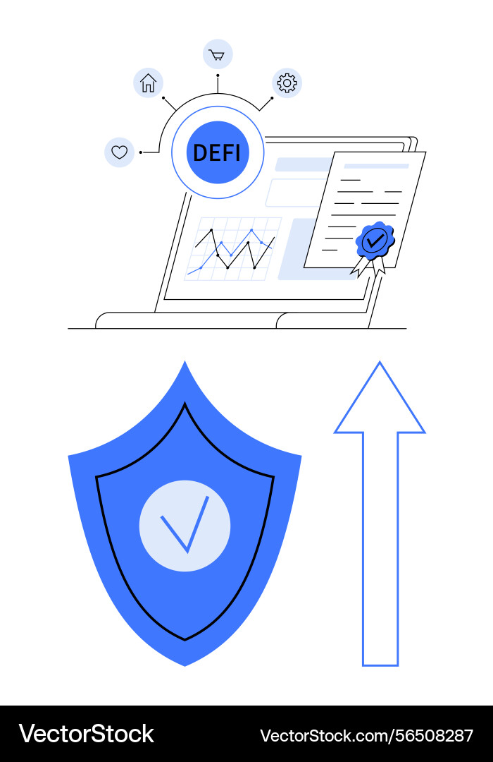 Blockchain-based defi platform with security Blockchain-based defi platform with security vector image