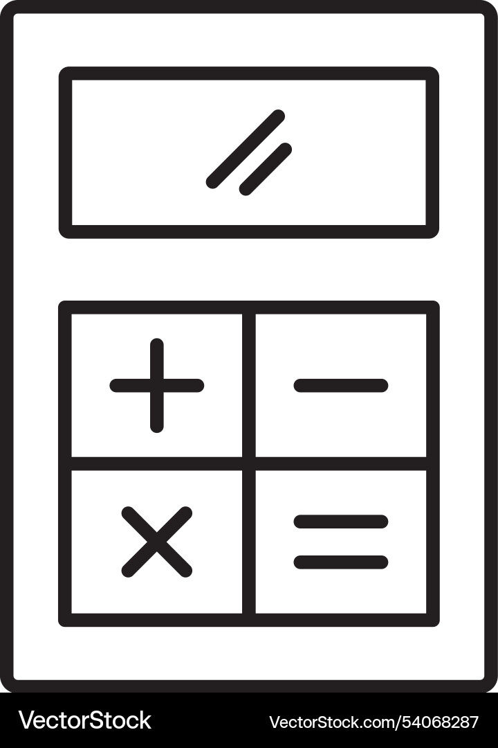 Calculation line icon design Vector Image