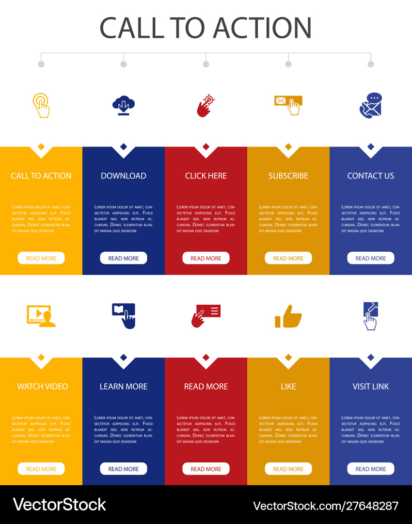 Call to Action Button UI Kit vector image