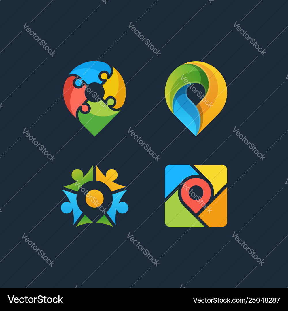 Modern Map Concept Template vector image