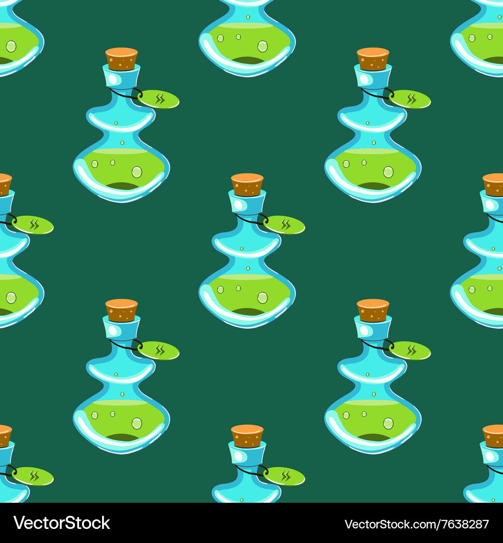 Seamless pattern with potion-2 Vector Image