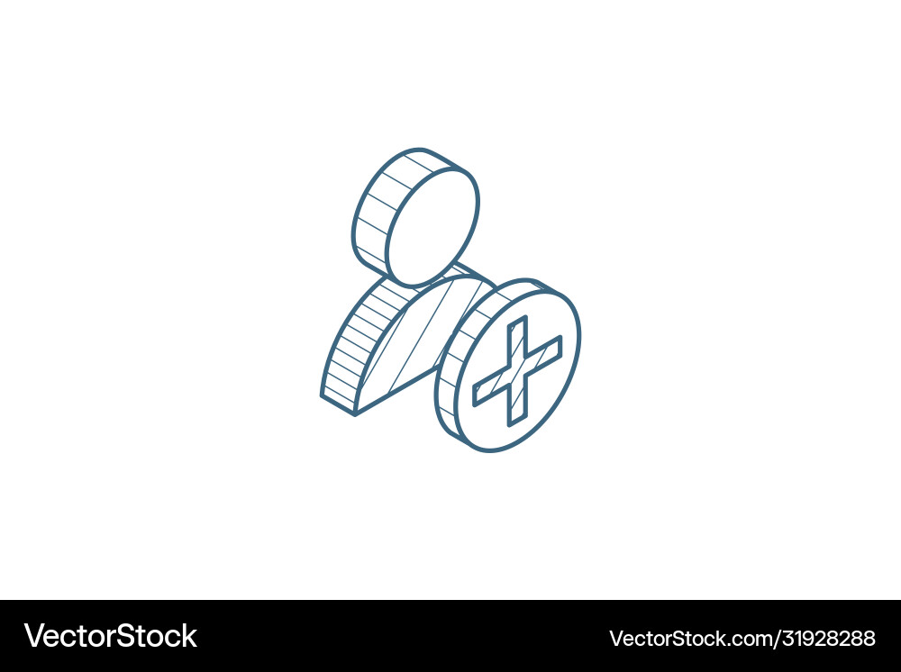 Add user new friend member and plus sign Vector Image