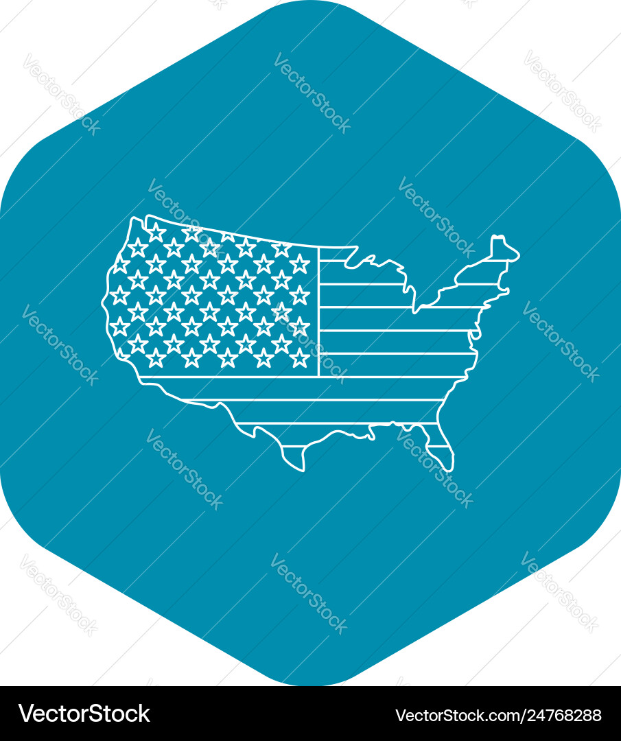 American icon outline style American icon outline style vector image